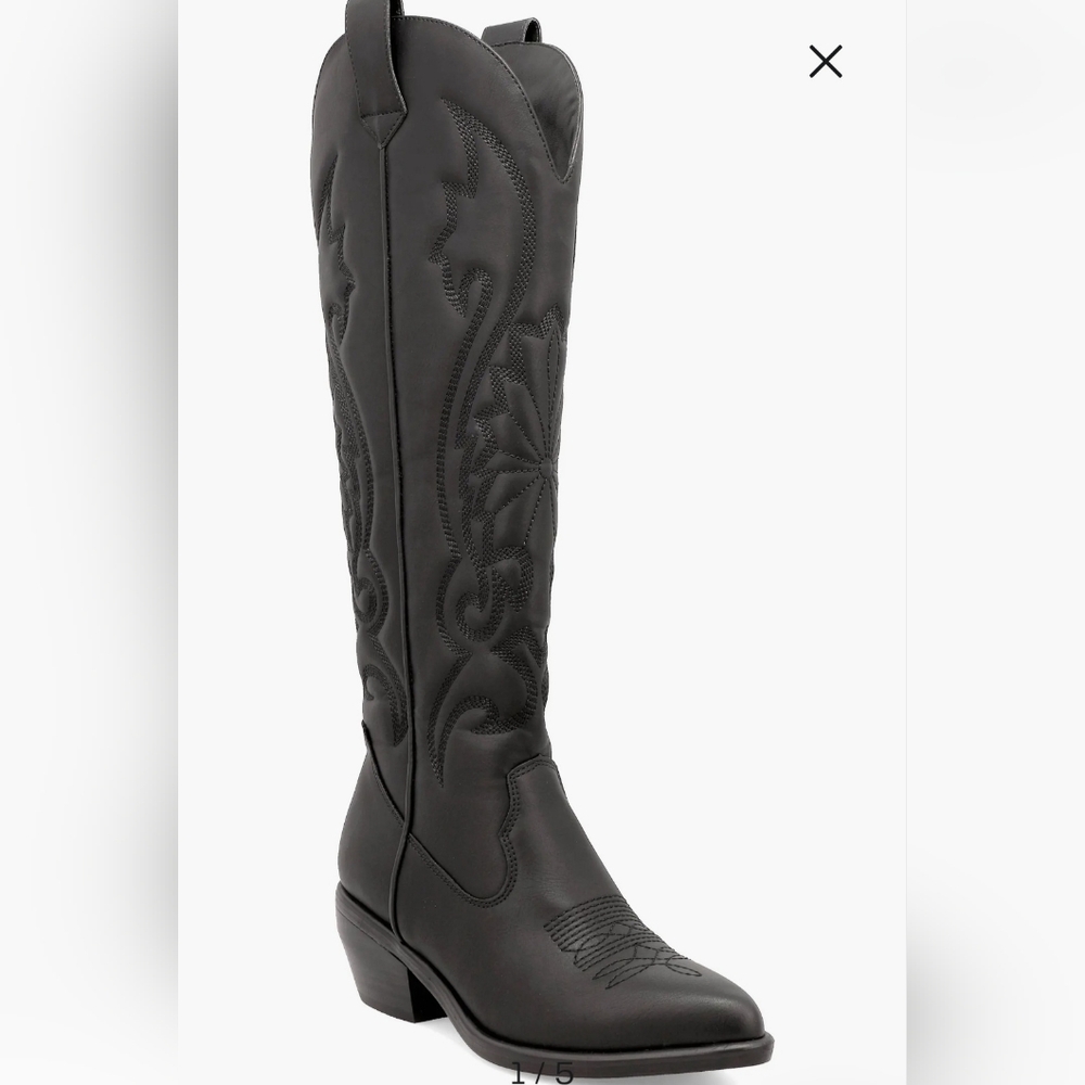 BRAND NEW MIA KOLT Stylish Black TALL WESTERN Boots SZ 9 WOMENS
